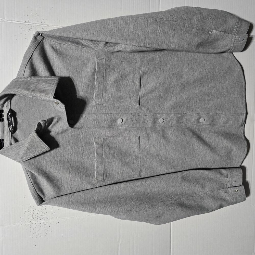 LG Zara Colorblock Button-Up Shirt Jacket